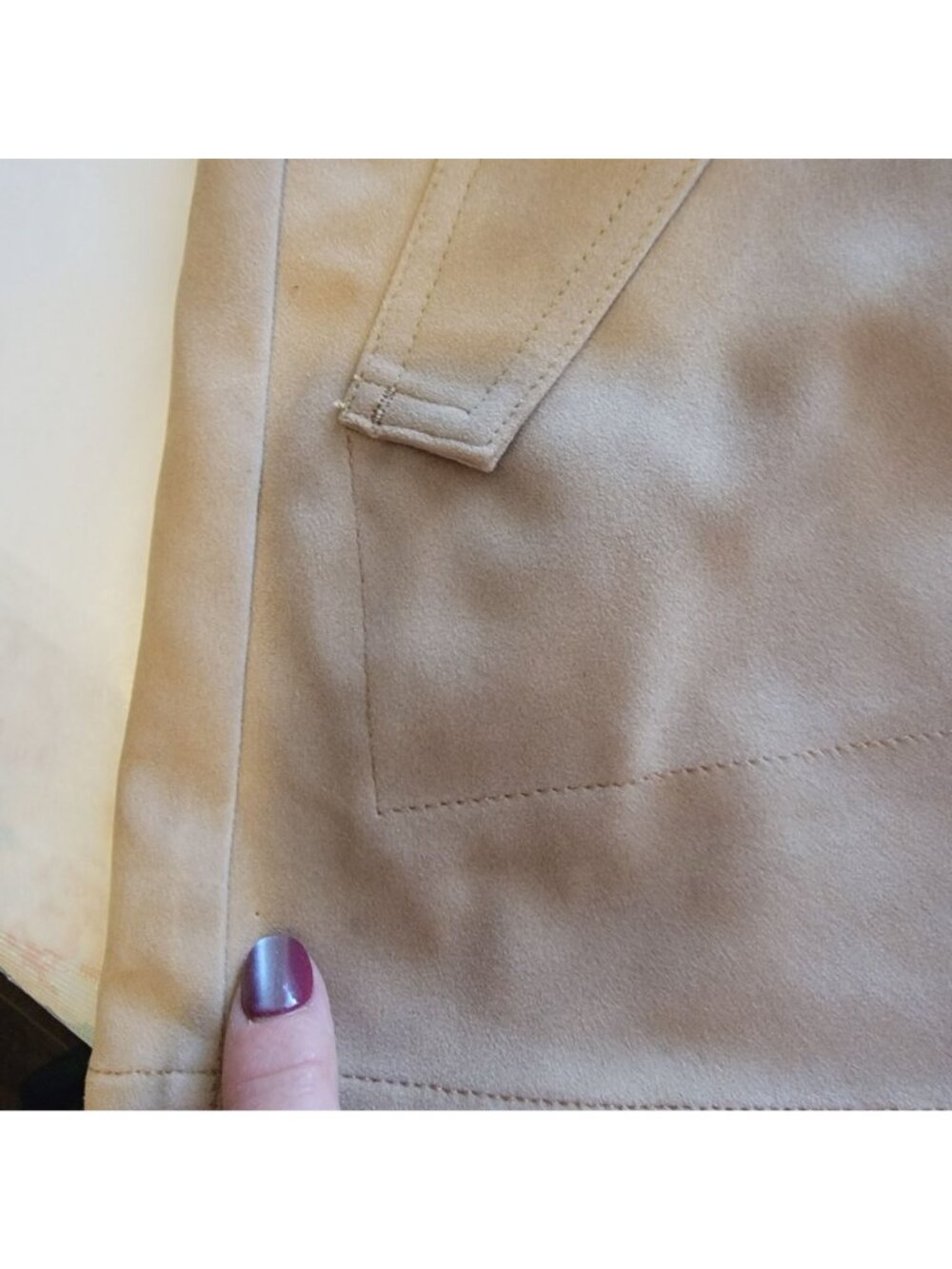 Free People Sierra Mini Skirt Festival Faux Suede Country Western Boho Womens 2 - Picture 4 of 8
